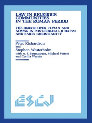 cover image of Law in Religious Communities in the Roman Period